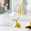 Manualidades Creativas de Conejo Escandinavas con Lujo Accesible Decoración Galvanizado Electroquímico UV Caja de Papel para el Hogar Caja de Almacenamiento de Joyas Adornos