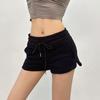 Comercio exterior transfronterizo estilo europeo y americano Y2K ocio color liso verano y otoño estilo deportivo con cordones corte ajustado moda sexy shorts para mujer