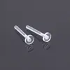 Accesorios para joyería DIY aguja de oreja de resina invisible no es fácil para alergias agujero de oreja plástico plano pendiente material hecho a mano