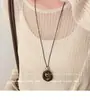 Collar Colgante Ovalado de Resina con Piedra Ojo de Tigre Retro Lujo Accesible Cadena de Clavícula de Gama Alta Joyería Elegante Versátil con Estilo para Mujeres