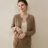 Cardigan Versátil de Cachemira Pura para Mujer, Moda Otoño/Invierno 2026, Cuello Redondo, Tejido de Trenza, Corte Holgado, Suéter para el Trabajo, Top Abrigo de Manga Larga