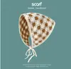 Bufanda triangular de punto retro francesa hecha a mano para chica, estilo artístico, dulce y bonito, para viaje, banda para el pelo femenina, a la moda
