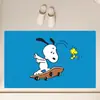 Novo tapete de banheiro de terra de diatomáceas do Snoopy, design de desenho animado, absorvente, antiderrapante e durável para uso em frente ao vaso sanitário, resistente à sujeira e ao desgaste