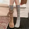 Calcetines Largos Finos de Verano para Mujer, Calcetines JK de Encaje Adelgazantes, Calcetines Blancos Holgados para Combinar con Botas, Calcetines para Mujer Zhuji