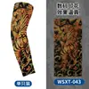 Manguitos de protección solar para tatuajes, manguitos transpirables para ciclismo al aire libre, diseño de tatuaje floral en el brazo, manguitos sin costuras, disponibles en stock