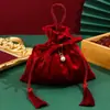 Bolsa de Doces para Casamento Cordão Bolso com Aba Calça Tecido de Seda Bolsa Bolsa de Mensageiro para Casamento Caixa de Doces para Casamento Caixa Vazia Embalagem Caixa de Presente Caixa de Doces