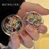 Cor cinco pontas estrela nail art lantejoulas joias Estrela explosiva da internet Dopamina estrelas Xadrez retrô material de decoração para nail art