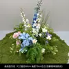 Arreglos Florales de Piso para Boda Temática de Bosque, Flores para Boda, Arreglos de Orquídeas Phalaenopsis Verdes, Montaje de Fondo de Bienvenida, Decoraciones Florales para Pasillo de Escenario en T