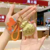 Llavero de Oro Puro 999 Creativo de Moda Colgante de Oro Bolso de Riqueza Diaria Bolsa de la Suerte Encanto Concha de Agua Mismo Estilo
