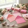 Sobres para Tarjetas de Felicitación de la Serie Rosa Sencilla Más Vendidos Transfronterizos con Bordes Ondulados de Colores, Invitaciones Estilo Europeo Hechas a Mano, Sobres Estilo Occidental