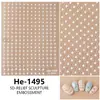 Redanco5D Embutido Popular Padrão DIY Adesivos de Nail Art Prata Quente Estrela de Cinco Pontas Estéreo Adesivos de Unha He-1497