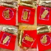 Oro Puro 999 Pegatina de Teléfono de Oro Princesa Por Favor Hazte Rico Rápido Fortuna 2mg Bolsa de la Suerte Regalo Venta al por Mayor desde el Fabricante