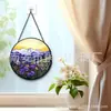Pendente de Vidro Colorido Flor do Campo Nevado Transfronteiriço Ornamento de Vidro para Pendurar em Casa Decoração de Janela Apanhador de Sol para Jardim