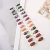Série de Natal Garra de Águia Pequena Manicure Usável para Mulheres 24 Peças Unhas Amêndoa Prontas