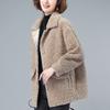 Abrigo para Mujer 2024 Otoño e Invierno Nuevo Terciopelo de Partículas Suelto Talla Grande Madre de Mediana Edad Abrigo de Piel de Cordero