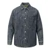 Camisa Vaquera Jacquard Pesada Estilo Retro Americano para Hombre Primavera y Otoño Nueva Holgada Atractiva Casual Camisa Chaqueta Venta al por Mayor