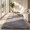 Tapete de lã de seda estilo ins nórdico tapete de cabeceira de quarto tapete de pelúcia longa cobertura total tapete de sala de estar tie-dye cor sólida tapete de pé