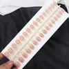 Unhas Postiças Transfronteiriças Exquisite Pontas de Unha Estilo Minimalista Francês Europeu e Americano Pontas de Unha Versáteis Elegantes Tiras Prontas Venda Direta de Fábrica