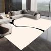 Estilo francés lujo ligero sala de estar alfombra completa blanco y negro abstracto minimalista sofá mesa de centro alfombra cama y desayuno dormitorio manta de mesita de noche