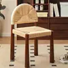 Silla tejida con cuerda Estilo Wabi-Sabi Hogar Madera maciza Ocio Respaldo Silla de mesa de comedor Nórdico Mediados de siglo Casa de huéspedes Diseñador Silla de celebridad de Internet