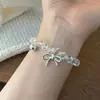Pulsera de Perlas Irregulares Francesas Pulsera para Mujer Nicho Lujo Ligero Exquisita Moda Oro Media Pulsera Accesorios de Pulsera