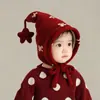 Gorro para Niños Otoño e Invierno Cálido Engrosado Tejido con Protección para las Orejas para Bebés Niñas Estilo Coreano Dulce Cortavientos de Lana Gorro de Elfo