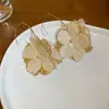 Pendientes de Borla de Flor de Perla Rosa Plateada Clavos de Oreja Pequeños Frescos Estilo Mori Accesorios de Oreja de Alta Gama Moda Venta al por Mayor