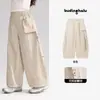 Pantalones para Niñas Pudding Haru 2026 Verano Nuevo Estilo Dulce Fresco Pantalones Cargo Ligeros Transpirables de Pierna Ancha para Niñas