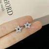 Pendientes de botón de circón de estrella y2g Diseño de nicho americano retro frío únicos de alta calidad para mujer