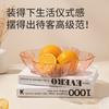 Plato de Fruta de Plástico Transparente de Lujo para Mesa de Café de Sala de Estar, Charola de Bocadillos de Alta Capacidad, Charola para Dulces y Alimentos Secos con Alto Valor Estético