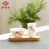 Xícara de Aroma em Argila Roxa, Conjunto de Xícaras de Aroma em Porcelana Branca Jade, Xícara Individual, Conjunto de Chá Kung Fu, Acessórios para Cerimônia do Chá, Xícara de Chá, Xícara de Degustação