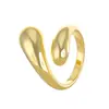 Anillo abierto geométrico hueco nuevo para niñas de frontera, simple, versátil, para estudiantes, joyería ajustable, accesorios de frontera