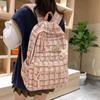Mochila Escolar Estilo Ins Mochila de Campus para Aluno do Ensino Médio Mochila de Viagem Feminina Outono e Inverno Viagem de Negócios Lã