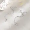 Brincos de Cauda de Peixe de Golfinho Moda Feminina Atmosféricos Personalizados Sereia Ji Sonho Brilho Diamante Espuma de Sereia Clipe de Orelha para Osso da Orelha