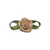 Flores de Poliéster con Nudo de Lazo y Hojas Florales, Flor de Rosa de 2 Pulgadas, Accesorios para Ropa, Accesorios para Lencería, Pinzas para el Cabello, Adornos para el Cabello, Accesorios de Nudo de Lazo