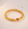 Diseño Original Pulsera Asai Amarilla Natural para Mujer Nueva Chinoiserie Citrino León Despertar Cristal Blanco Cultura China Pulsera Lujo Accesible