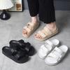 Pantuflas Casuales de Suela Gruesa de Verano Personalizadas de Fábrica, Antideslizantes para Mujer que Aumentan la Altura, Cómodas de Doble Tira para Exteriores, Nuevo Modelo 2025
