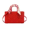 Bolso de Bufanda de Seda Lujo Ligero 2026 Principios de Primavera Cruzado Versátil Bordado Pesado Bolso Lady Dior Bolso de Mano Bolso Cuadrado Pequeño Bolso de Hombro Texturizado