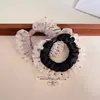 Scrunchie estilo saia de bolinhas de malha para o verão para mulheres, elástico de cabelo de alta elasticidade, elástico elegante para coque e rabo de cavalo