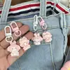 Pingente de Ovelha Sanrio Menina Melody Fofa Coração Bolsa Alça de Celular Pingente de Mochila Chaveiro
