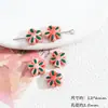 Cerâmica Flor de Cinco Pétalas Flor Colorida Contas Soltas DIY Pulseira de Contas Feita à Mão Colar Pingente Acessórios Materiais