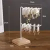 Pulsera Colgante Llavero Arte de Hierro Almacenamiento Colgador de Aretes Soporte para Joyería Exhibidor de Aretes Estante Madera Maciza Cartón