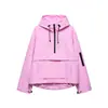 Ropa de Mujer al por Mayor Transfronteriza Estilo Europeo y Americano Color Sólido Chaqueta Cortavientos con Capucha Otoño e Invierno Nueva Holgada Casual Abrigo de Bolsillo Grande