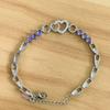Pulsera de circonitas de corazón a corazón para mujer, joyería de plata 925 galvanizada, comercio electrónico transfronterizo, minería en caliente, moda