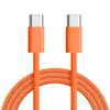 Laranja Adequado para Apple 17I Tipo-C Duplo Carregamento Rápido Cabo de Dados Trançado 60Wphone15/16 Cabo de Carregamento para Celular