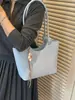 Bolsa Tote Color Block Elegante Simples de Grande Capacidade Bolsa de Ombro Único Casual para Passeios e Trabalho Diária Personalidade Tendência Bolsa de Axila