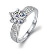 Anillo de Diamante Moissanita de Imitación Popular Transfronterizo para Mujer, Joyería de Moissanita, Anillo de Zirconia, Anillo de Diamante, Anillo de Bodas, Anillo de Pareja