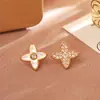 Bestseller do Xiaohongshu Brincos Assimétricos de Pérola Brilhante Joias de Nicho com Zircônia Microcravejada Brincos de Estrela de Quatro Pontos Brincos Exquisitos Versáteis para Mulheres