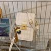Bolsa de Ombro Nova de Verão Fresca, Doce e Estilosa para Celular para Mulheres Nicho Costura Simples Cor Contrastante Diagonal Pequena Bolsa Quadrada para Mulheres