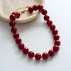 Collar de cuentas geométricas de gradiente de color transfronterizo europeo y americano Estilo Vacaciones en la Playa Cadena para la clavícula Lujo Ligero Sensación de Alta Gama Collar Venta al por mayor